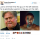 Screenshot of a viral tweet by Bryan Donaldson about Steve Bannon’s racist views with the caption “Just a reminder that the guy on the left believes he is genetically superior to the guy on the right (Twitter)